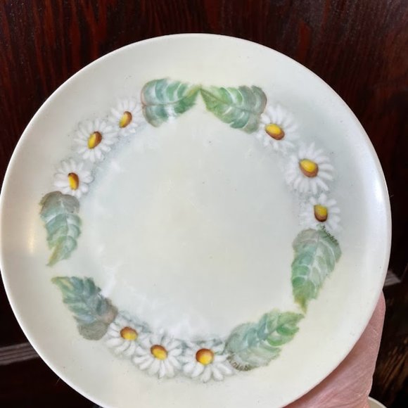 Set of 4 MZ Austria Hand Painted Salad Dessert Plates Daisy Columbine Wild Rose - Picture 5 of 12